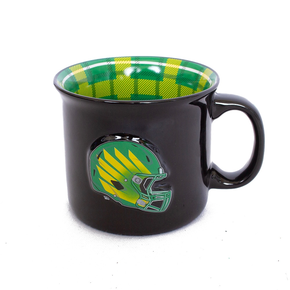 O Wings, RFSJ, Inc., Black, Traditional Mugs, Home & Auto, Plaid, Big Camper, Winged, Football Helmet, 913346